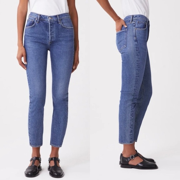 Agolde Blue Ankle & Cropped Jeans - Picture 1 of 11